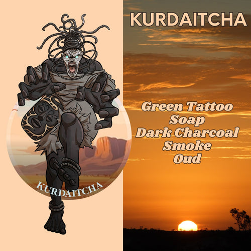 Kurdaitcha - Green Tattoo Soap, Charcoal, Smoke - Monthly Mythos