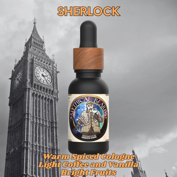 Sherlock - Warm Spiced Cologne, Hunt of Coffee, Vanilla and Bright Fruit Scented Beard Care