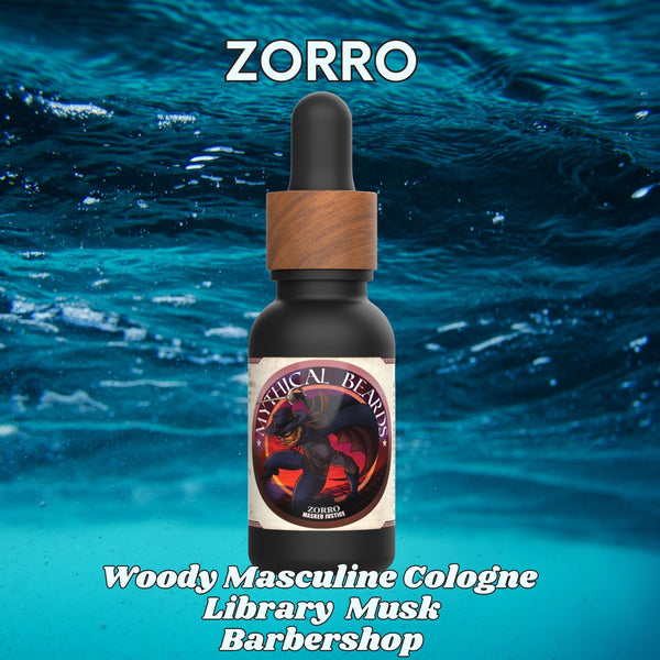 Zorro - Woody Cologne, Library Musk, Barber Shop