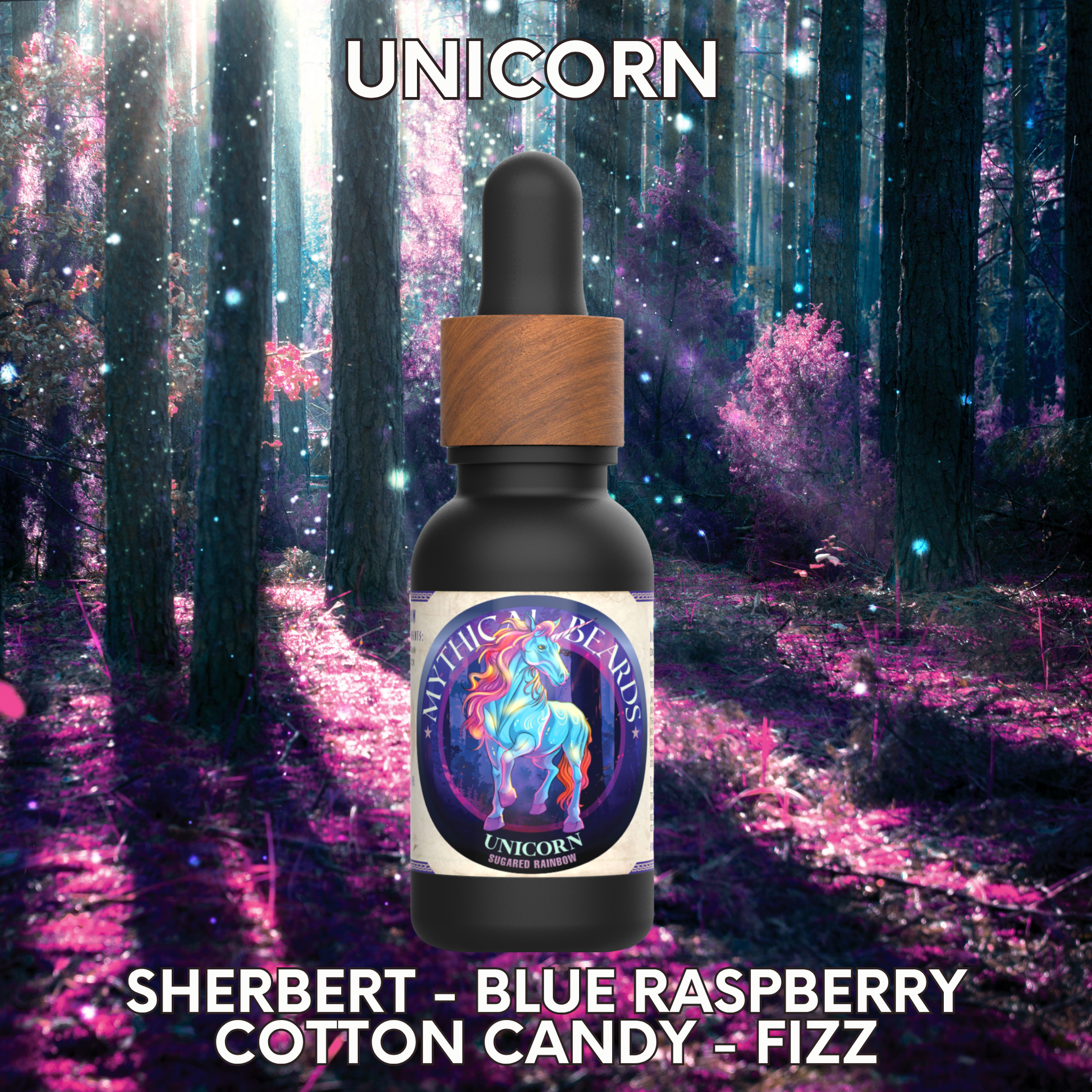 Unicorn - Sherbet, Blue Raspberry Cotton Candy, and Fizz
