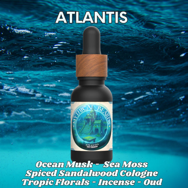 Atlantis - Ocean Musk, Spiced Sandalwood Cologne, Incense, Oud, Tropic Florals