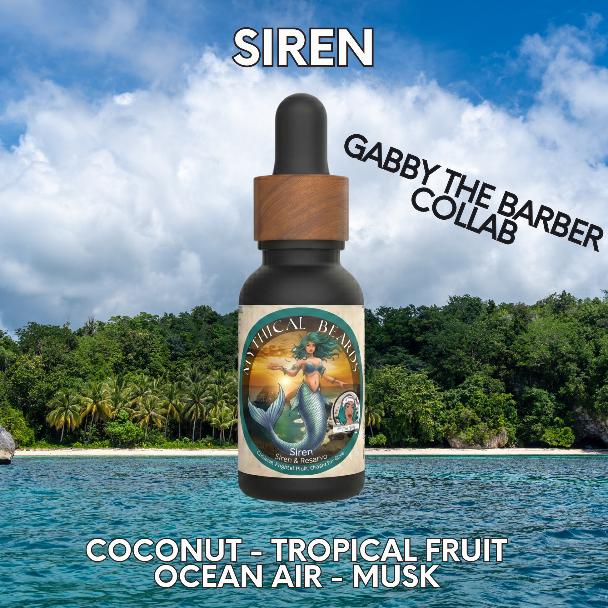 Siren - Gabby the Barber Collab - Coconut, Tropical Fruit, Ocean Air, Musk