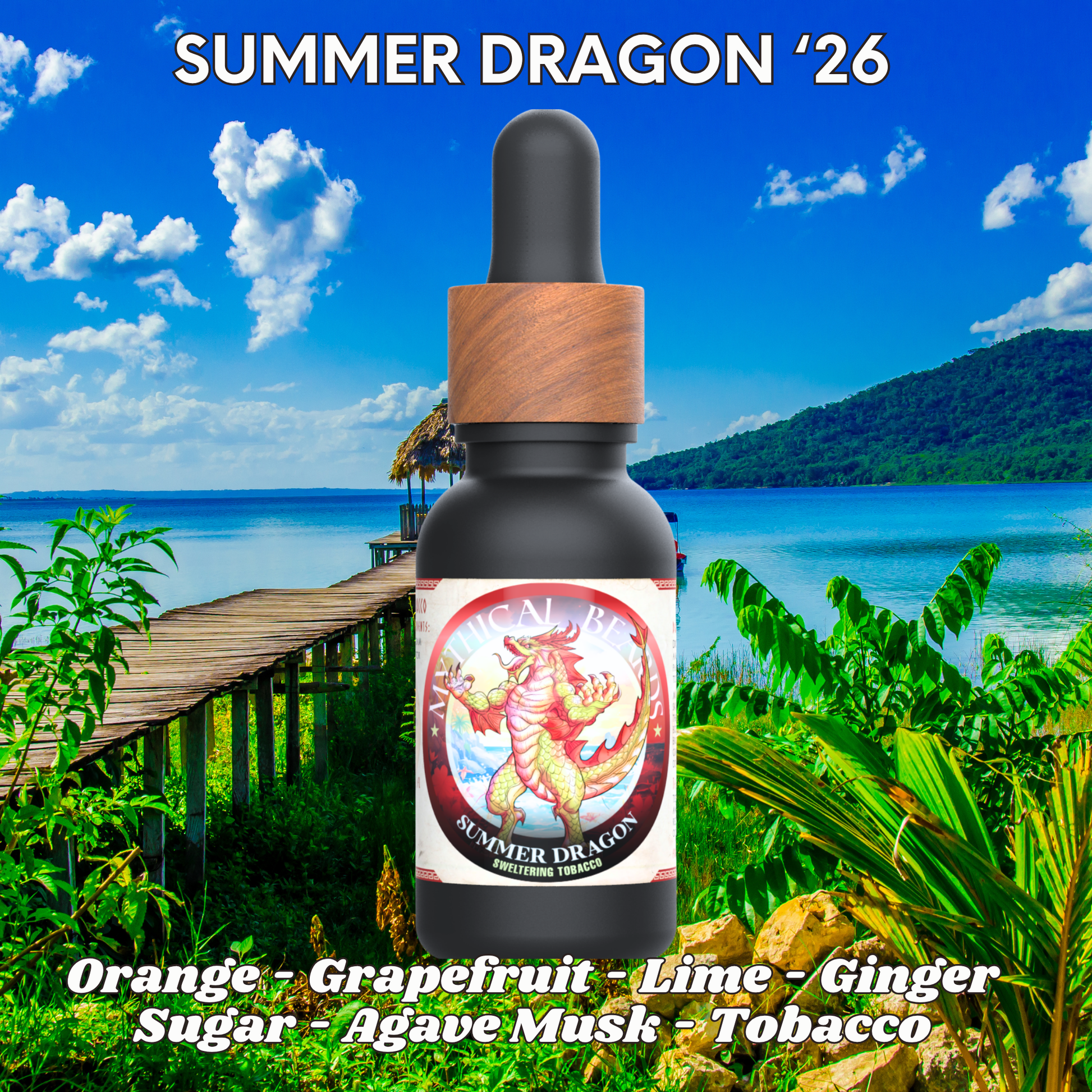 Summer Dragon 26 - Orange, Grapefruit, Lime, Ginger, Sugar, Agave Musk, Tobacco