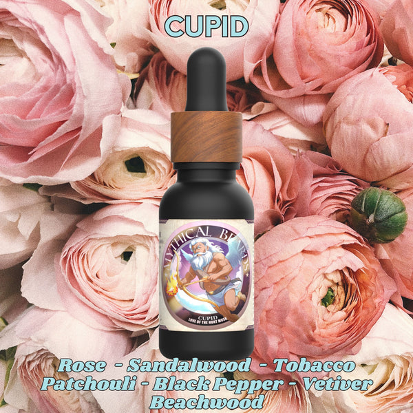 Cupid - Rose, Sandalwood, Tobacco, Patchouli, Black Pepper, Vetiver and Beachwood Scented Beard Care