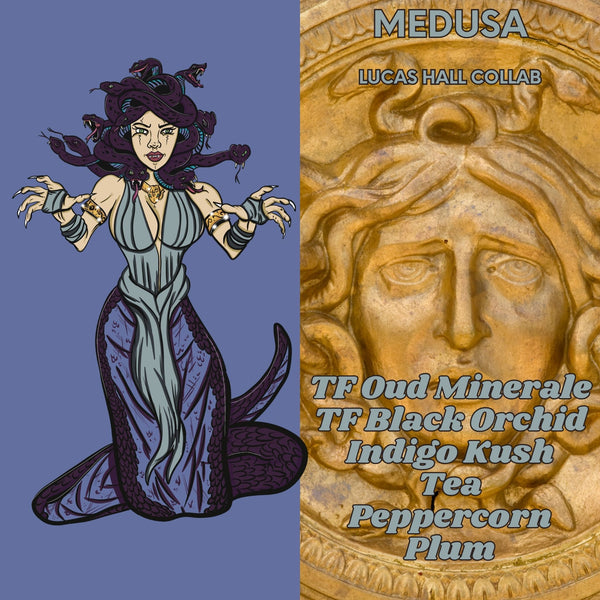 Medusa - Oud Minerale, Black Orchid, Indigo Kush, Tea, Peppercorn and Plum Scented Beard Care