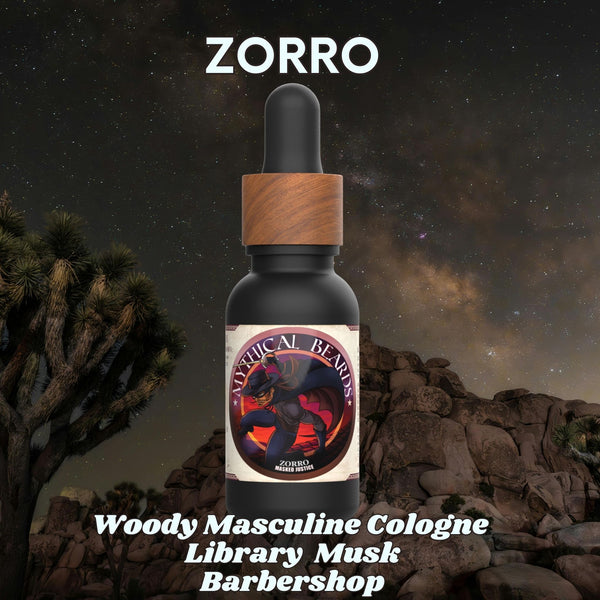 Zorro - Woody Cologne, Library Musk, Barber Shop